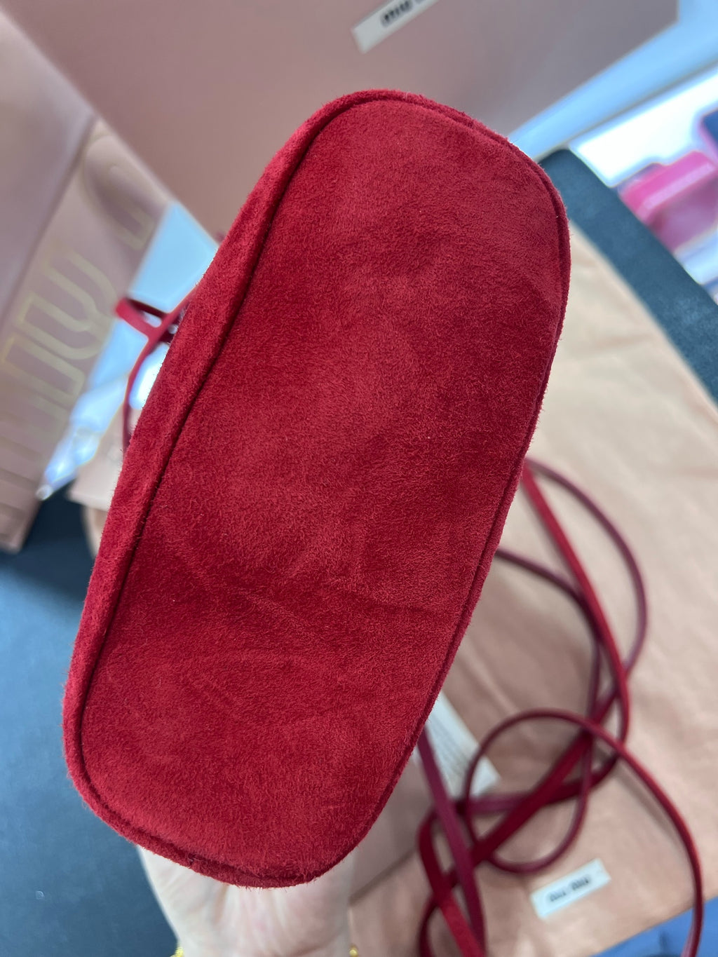Miu Miu Alcantara Red