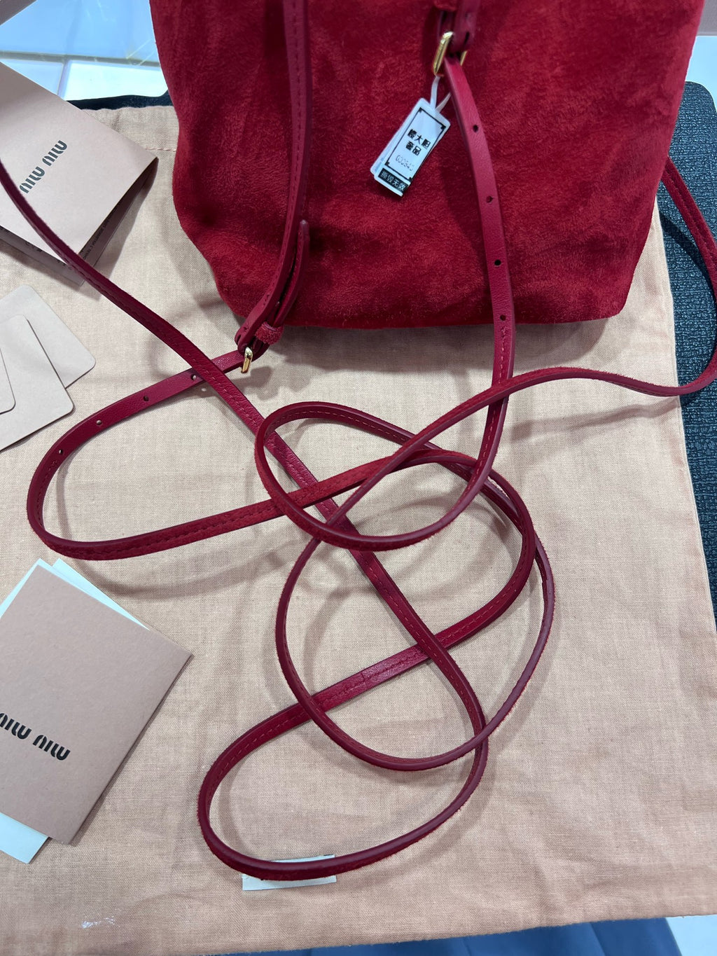 Miu Miu Alcantara Red