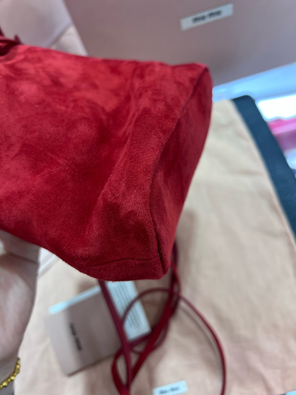 Miu Miu Alcantara Red