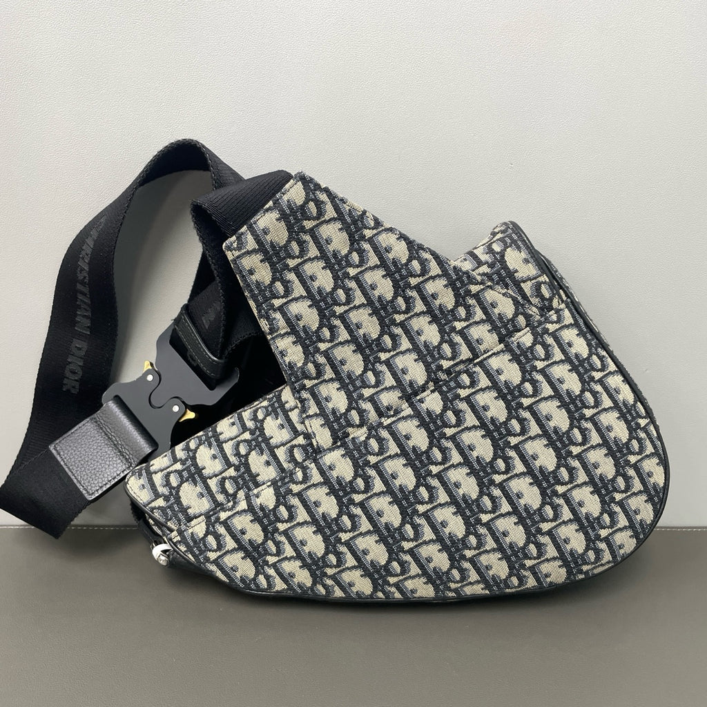 Dior Canvas Saddle Bag