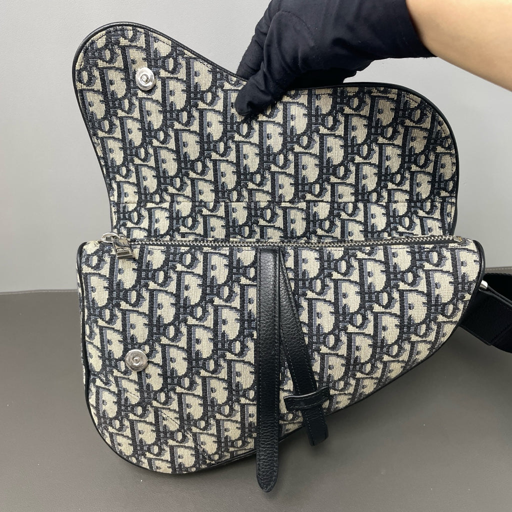 Dior Canvas Saddle Bag