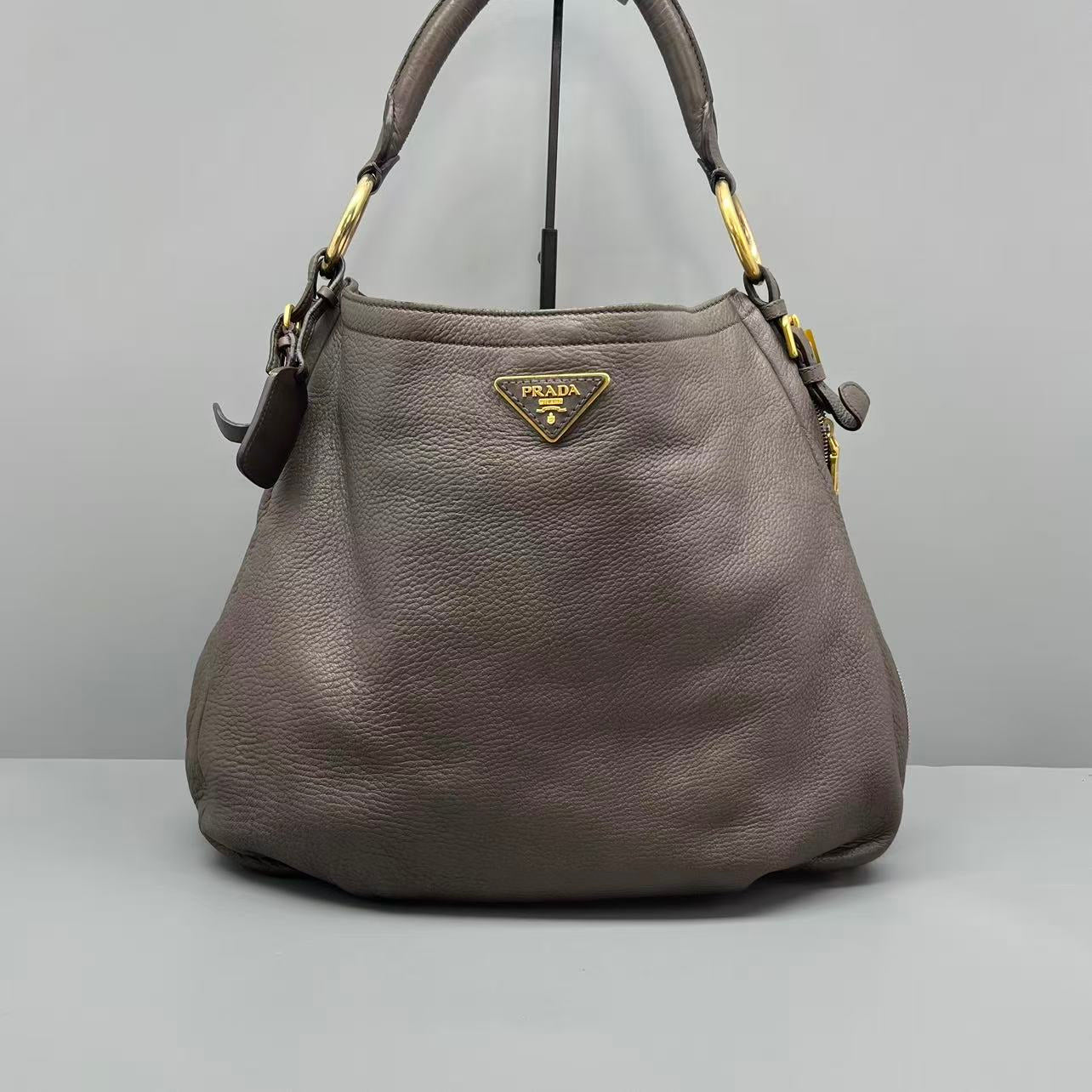 Prada Gray Shoulder Bag
