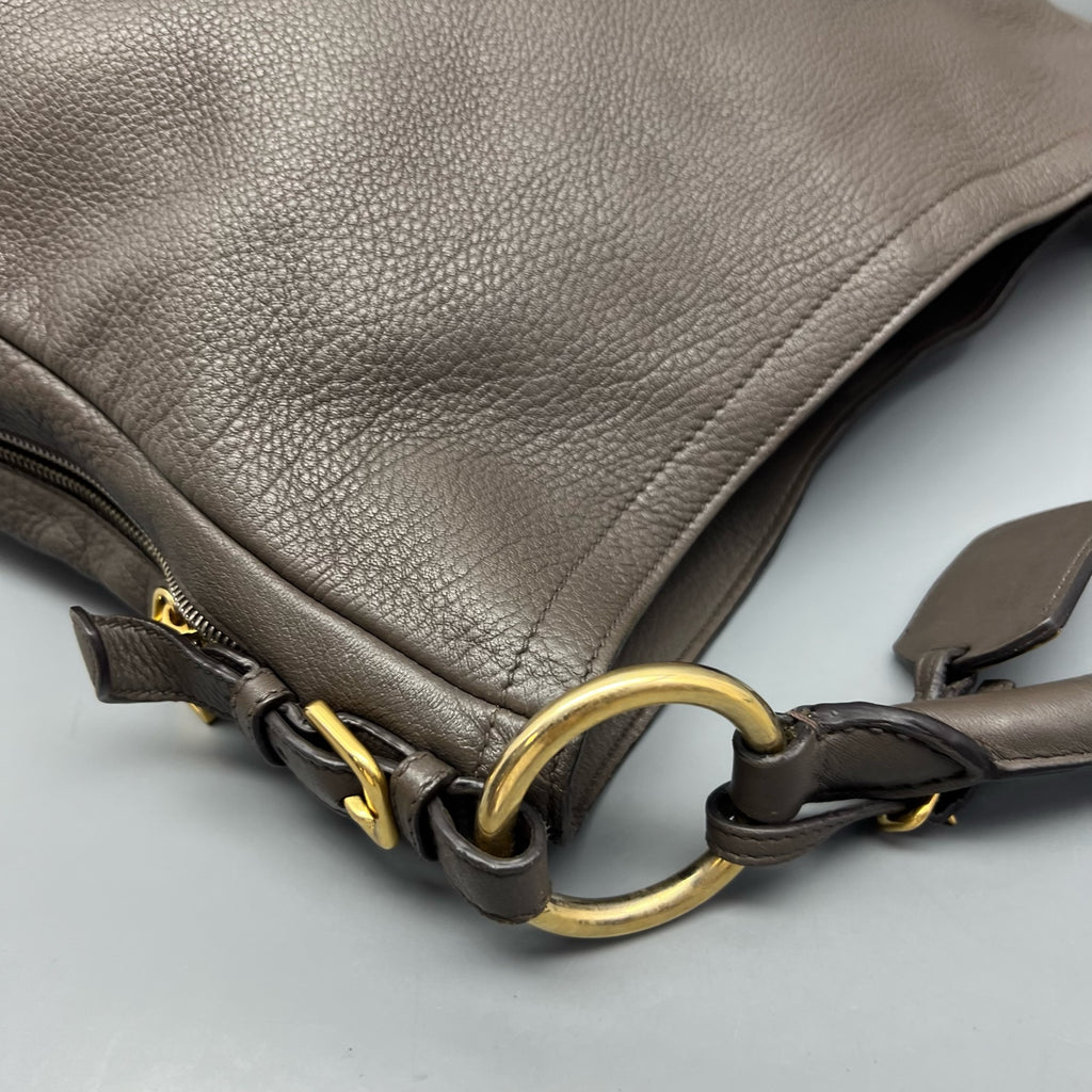 Prada Gray Shoulder Bag