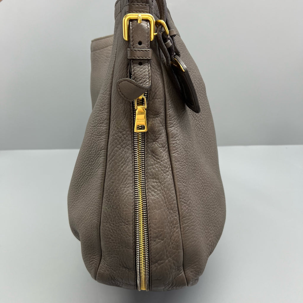 Prada Gray Shoulder Bag
