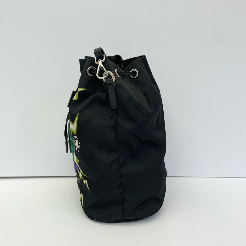 Prada Cordura Green Bucket & Drawstring Bag