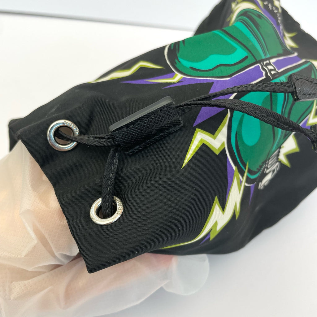 Prada Cordura Green Bucket & Drawstring Bag