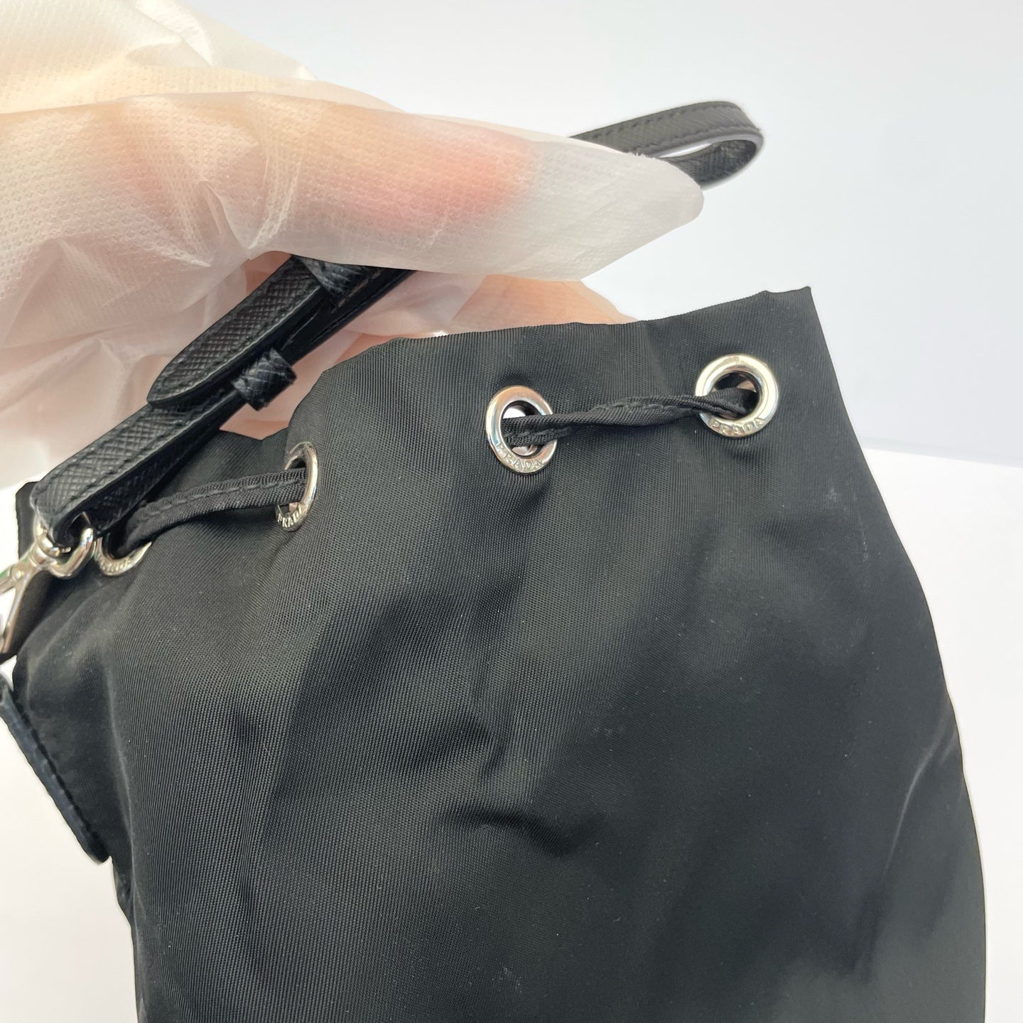 Prada Cordura Green Bucket & Drawstring Bag