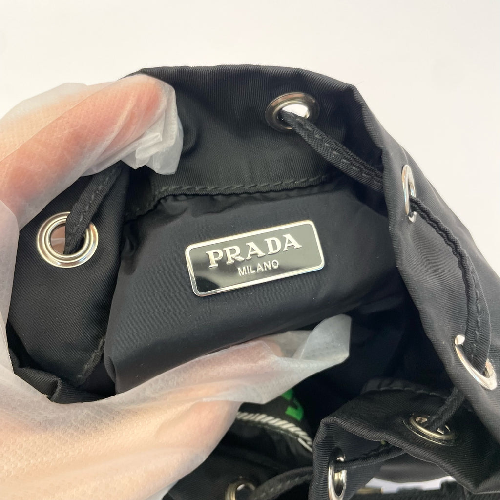 Prada Cordura Green Bucket & Drawstring Bag