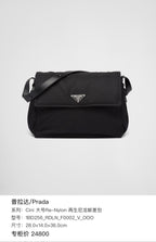 Prada Cini Large Re-Nylon Recycled Nylon Messenger Bag Cordura Messenger Bag 1BD256_RDLN_F0002_V_OOO