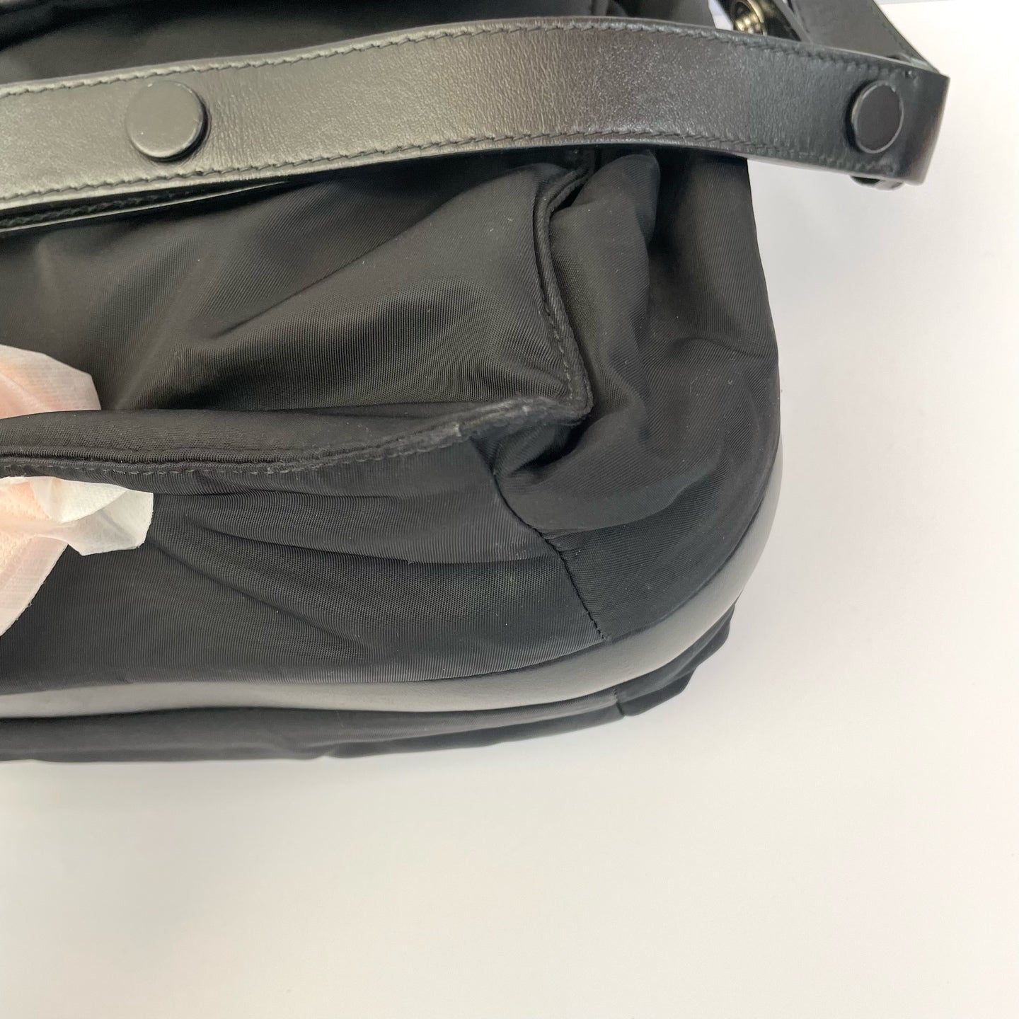 Prada Cini Large Re-Nylon Recycled Nylon Messenger Bag Cordura Messenger Bag 1BD256_RDLN_F0002_V_OOO