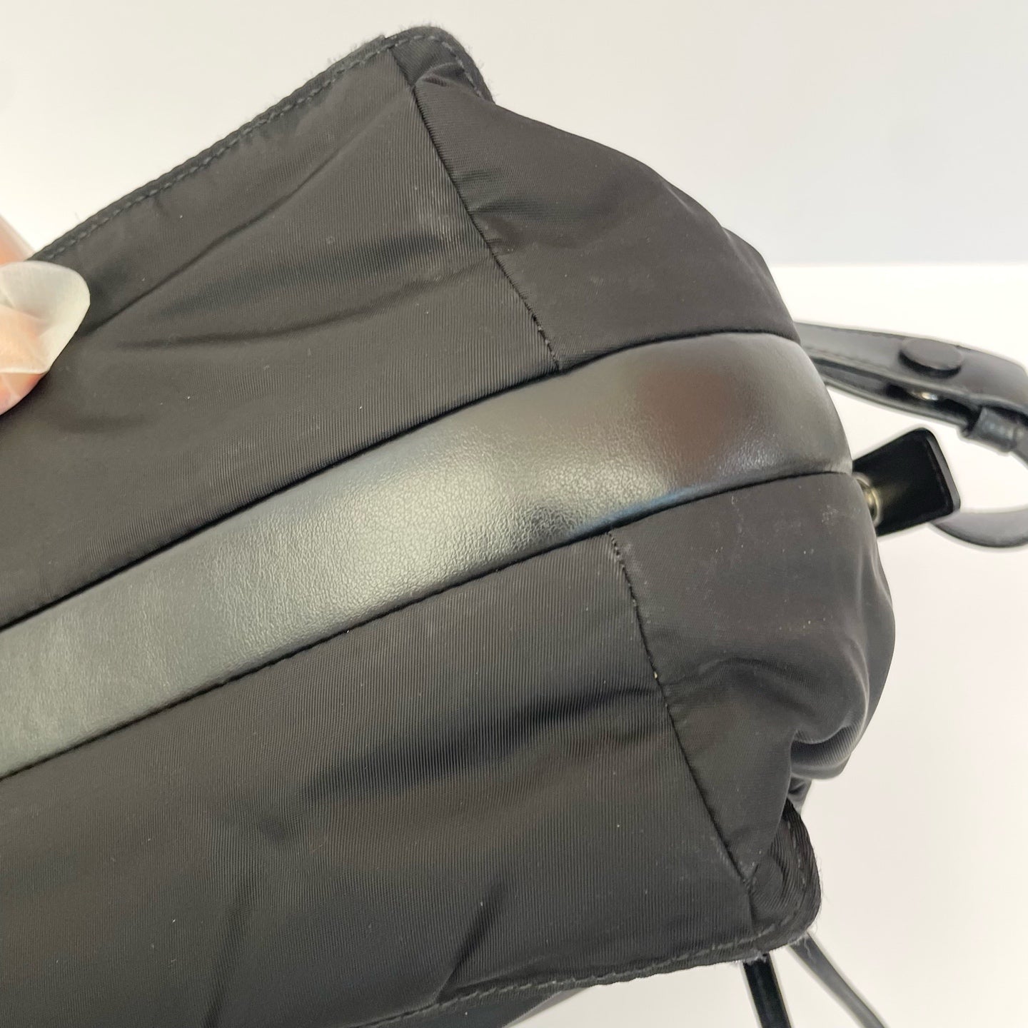 Prada Cini Large Re-Nylon Recycled Nylon Messenger Bag Cordura Messenger Bag 1BD256_RDLN_F0002_V_OOO