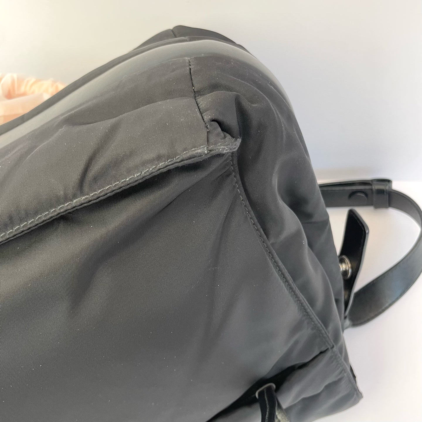 Prada Cini Large Re-Nylon Recycled Nylon Messenger Bag Cordura Messenger Bag 1BD256_RDLN_F0002_V_OOO