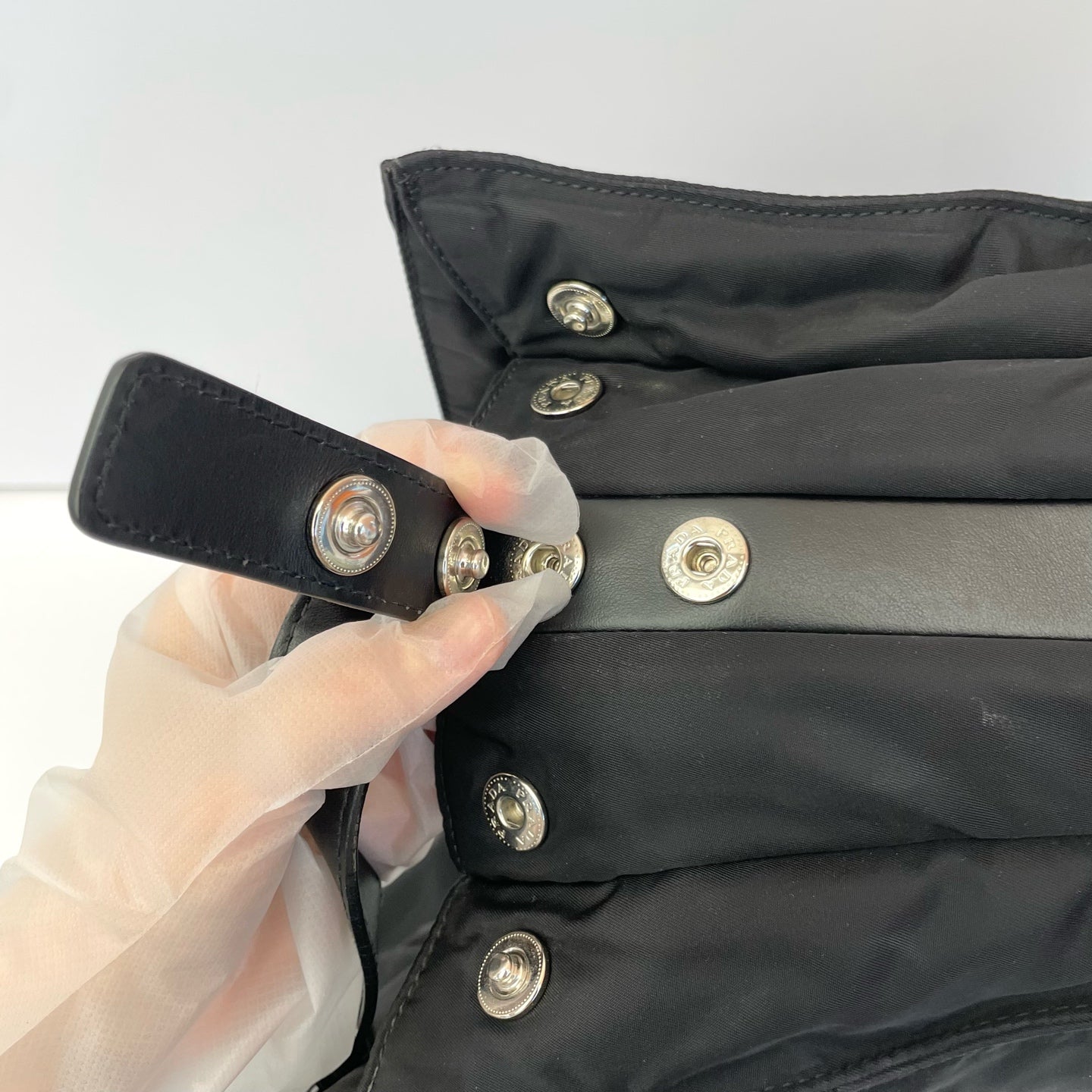Prada Cini Large Re-Nylon Recycled Nylon Messenger Bag Cordura Messenger Bag 1BD256_RDLN_F0002_V_OOO