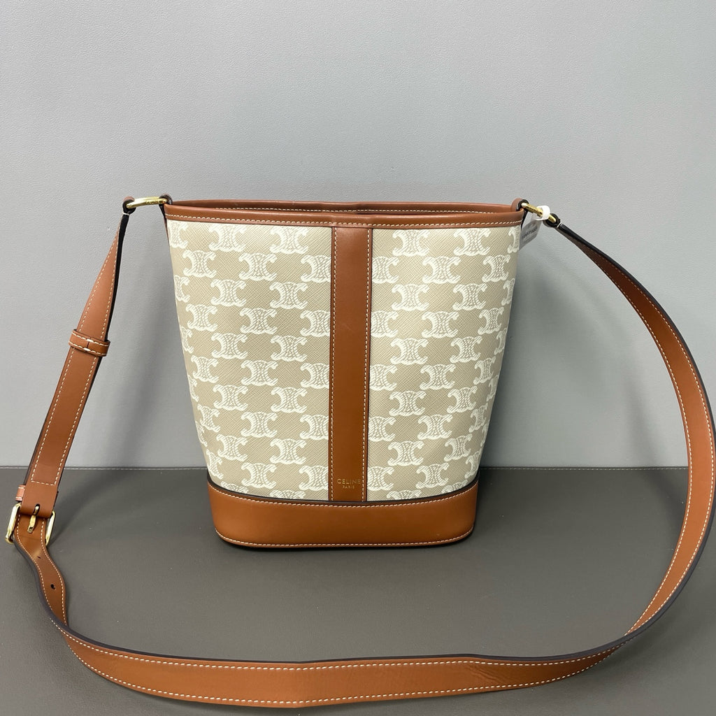 Celine Gray Bucket & Drawstring Bag