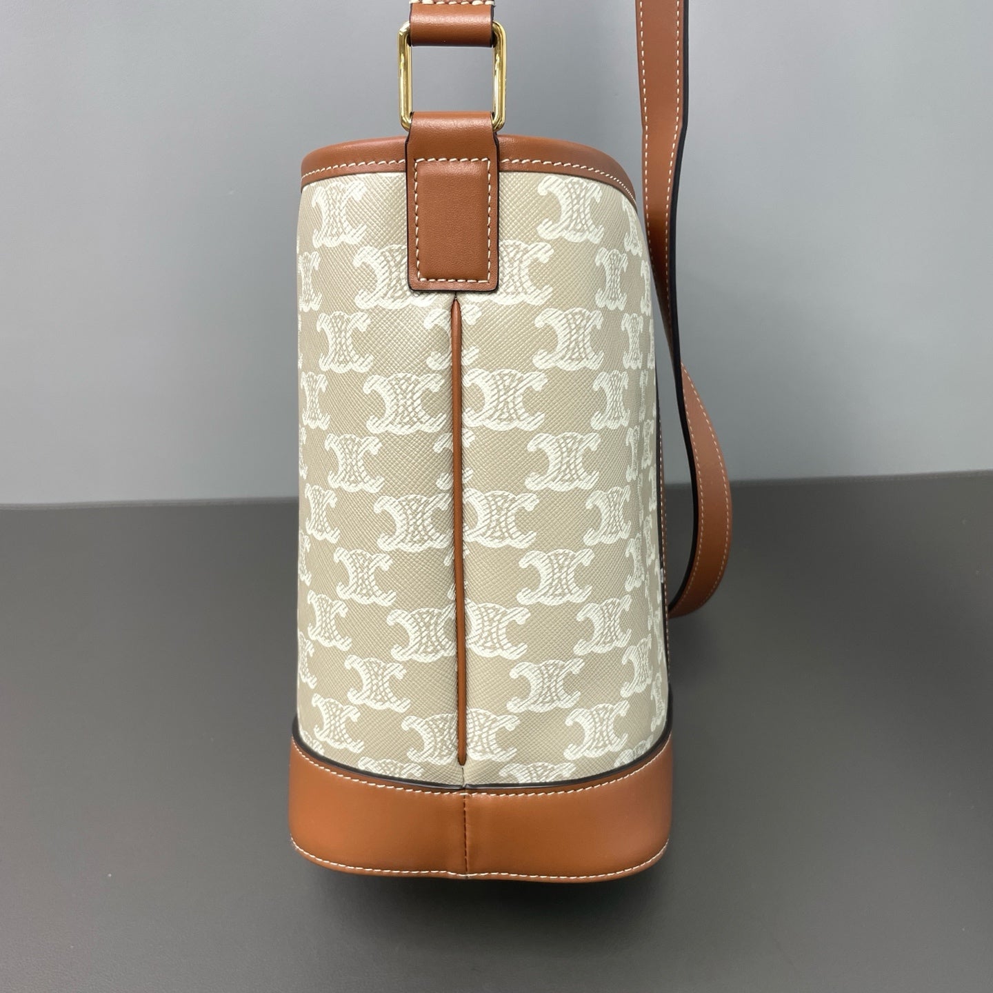 Celine Gray Bucket & Drawstring Bag