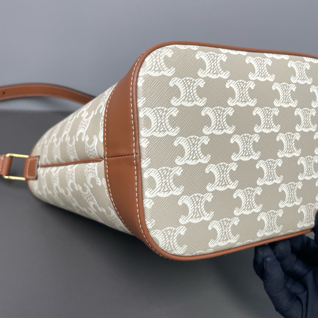Celine Gray Bucket & Drawstring Bag