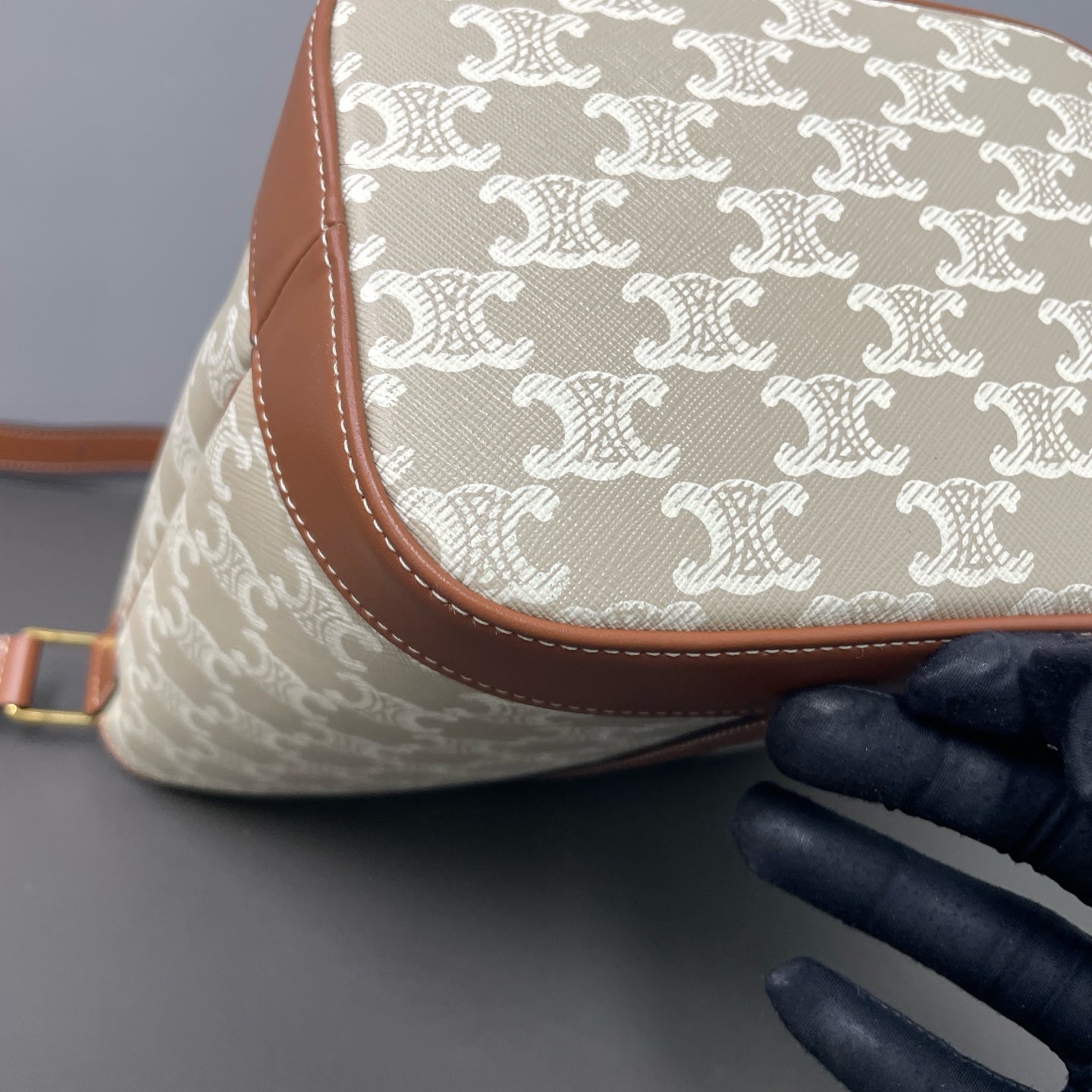 Celine Gray Bucket & Drawstring Bag