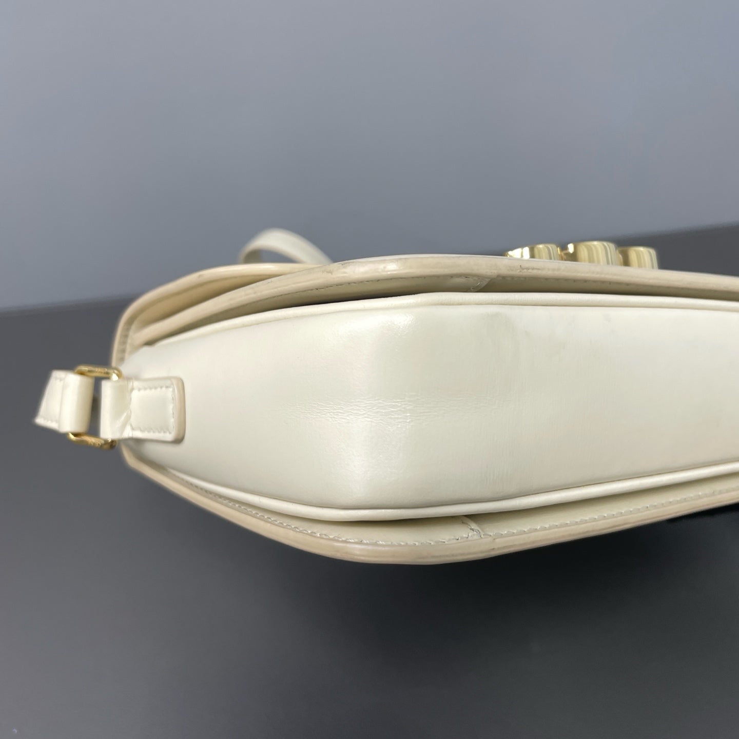 Celine Leather Gold Satchel