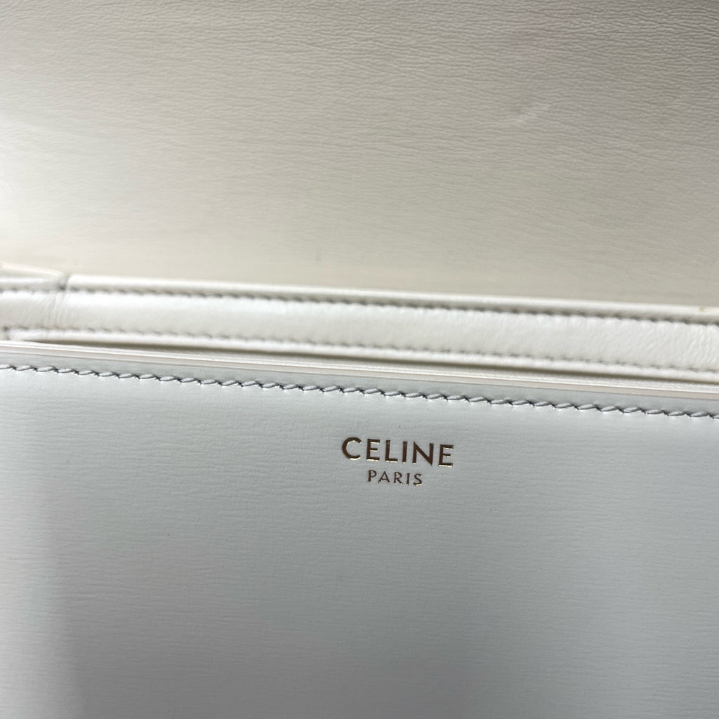 Celine Leather Gold Satchel