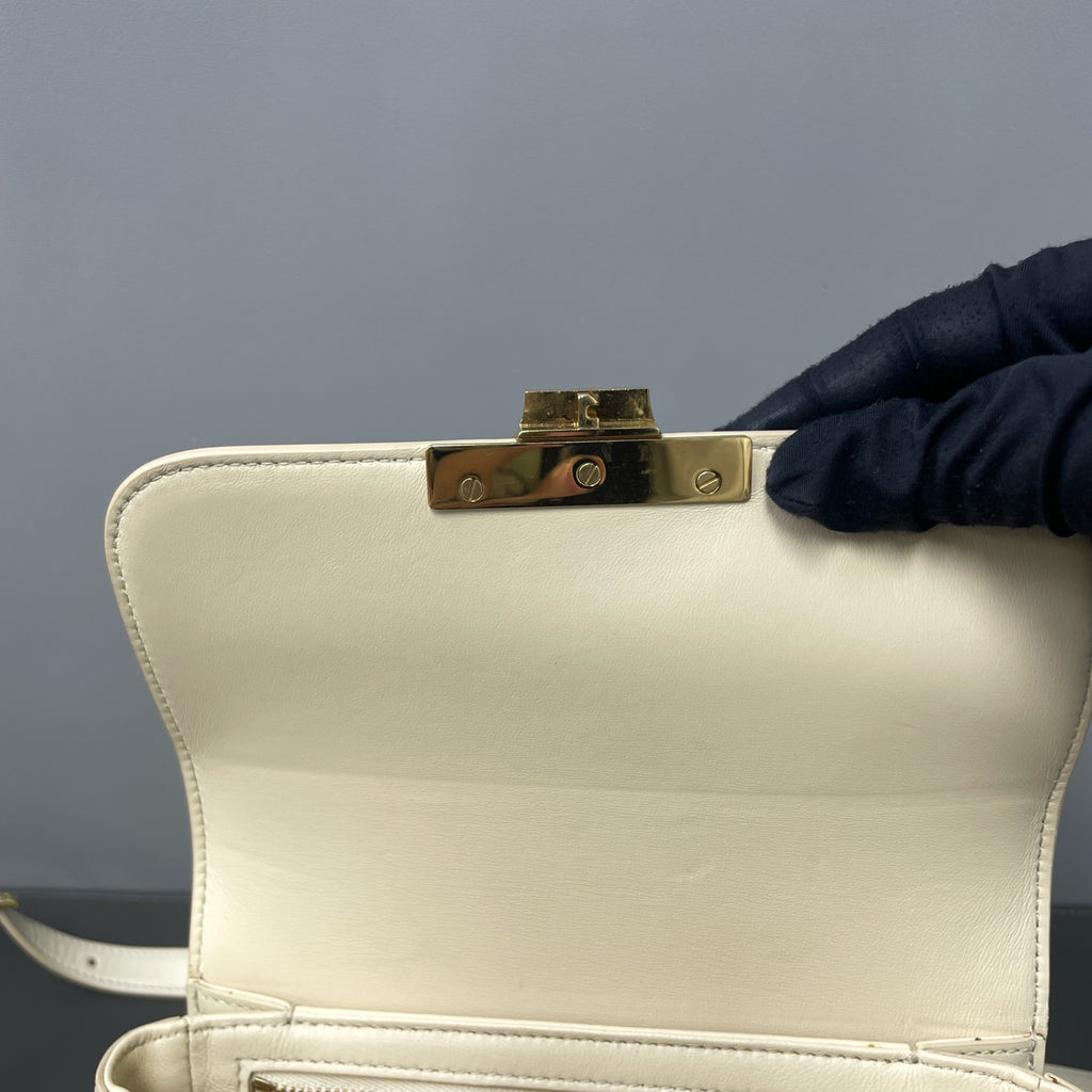 Celine Leather Gold Satchel