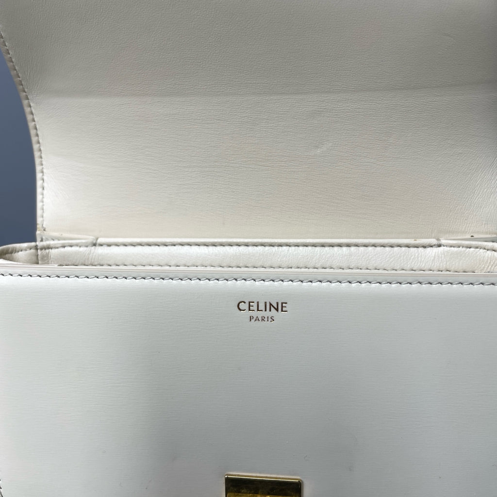 Celine Leather Gold Satchel