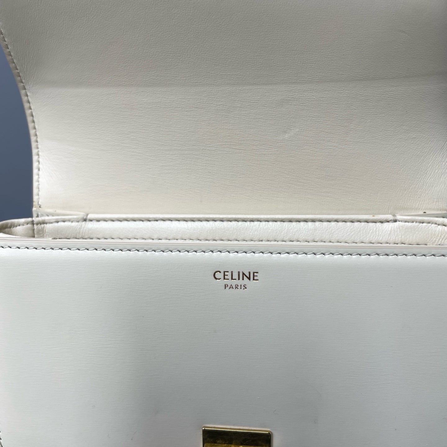 Celine Leather Gold Satchel