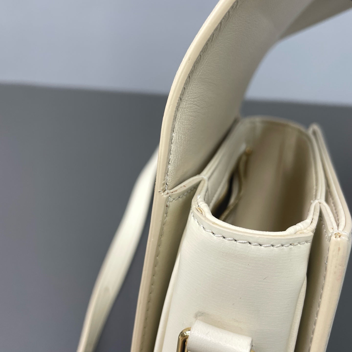 Celine Leather Gold Satchel