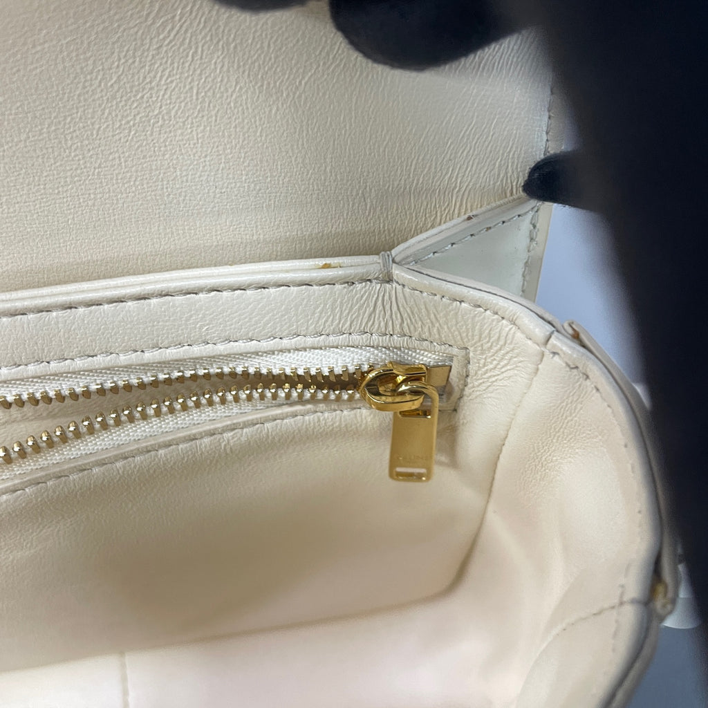 Celine Leather Gold Satchel