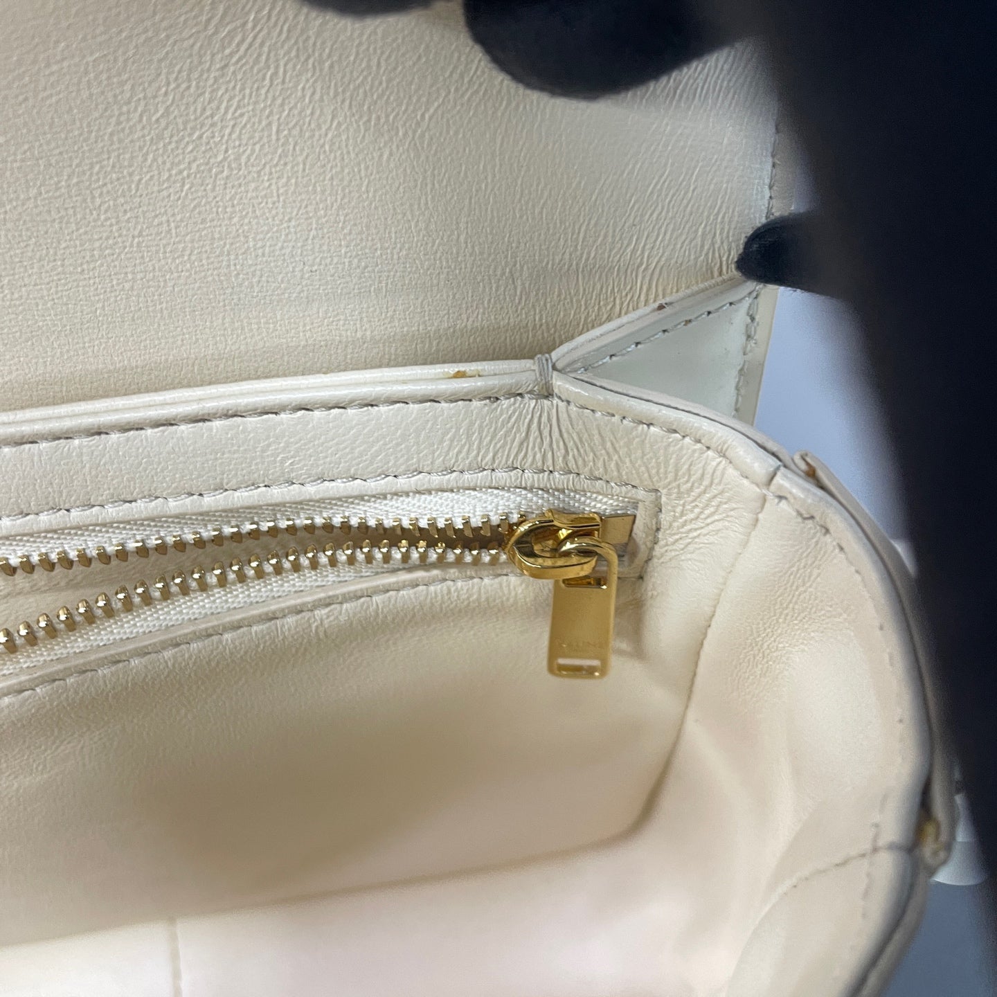 Celine Leather Gold Satchel