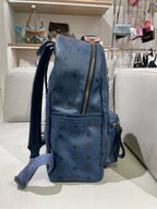 MCM Blue Backpack MMKAAVE32BK001