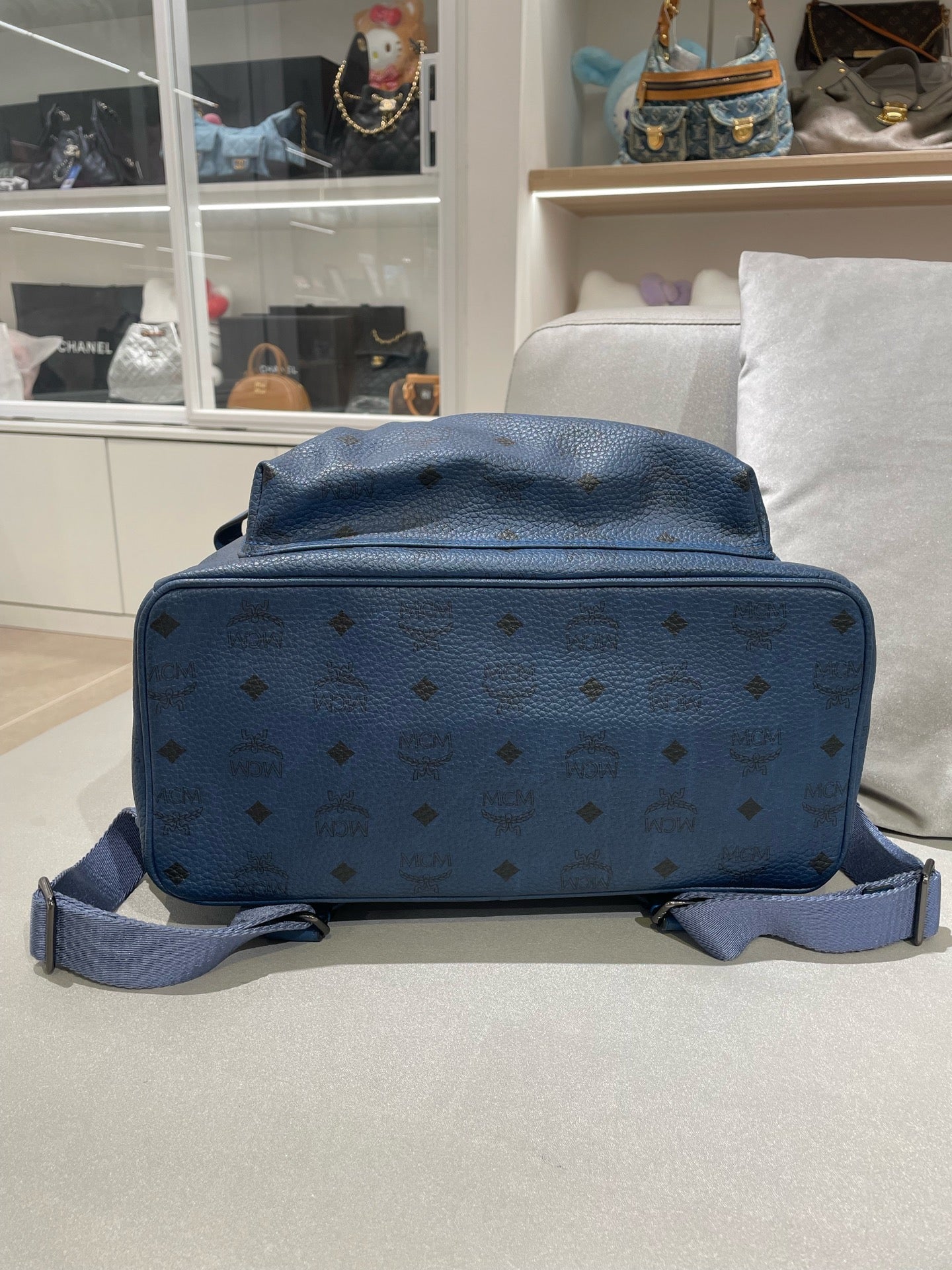 MCM Blue Backpack MMKAAVE32BK001