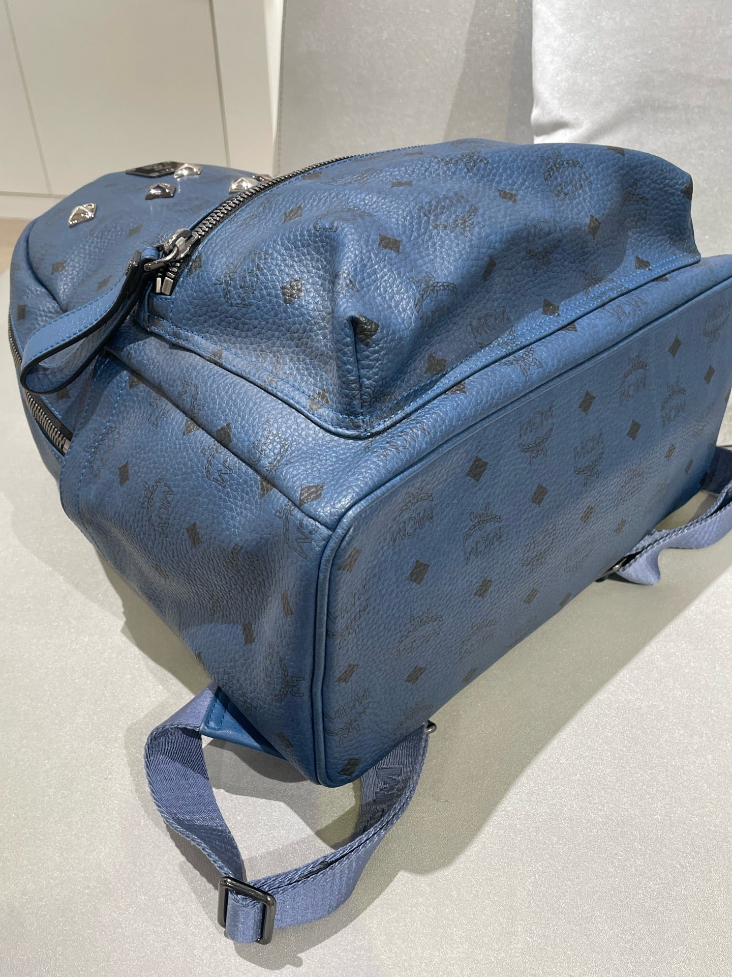 MCM Blue Backpack MMKAAVE32BK001
