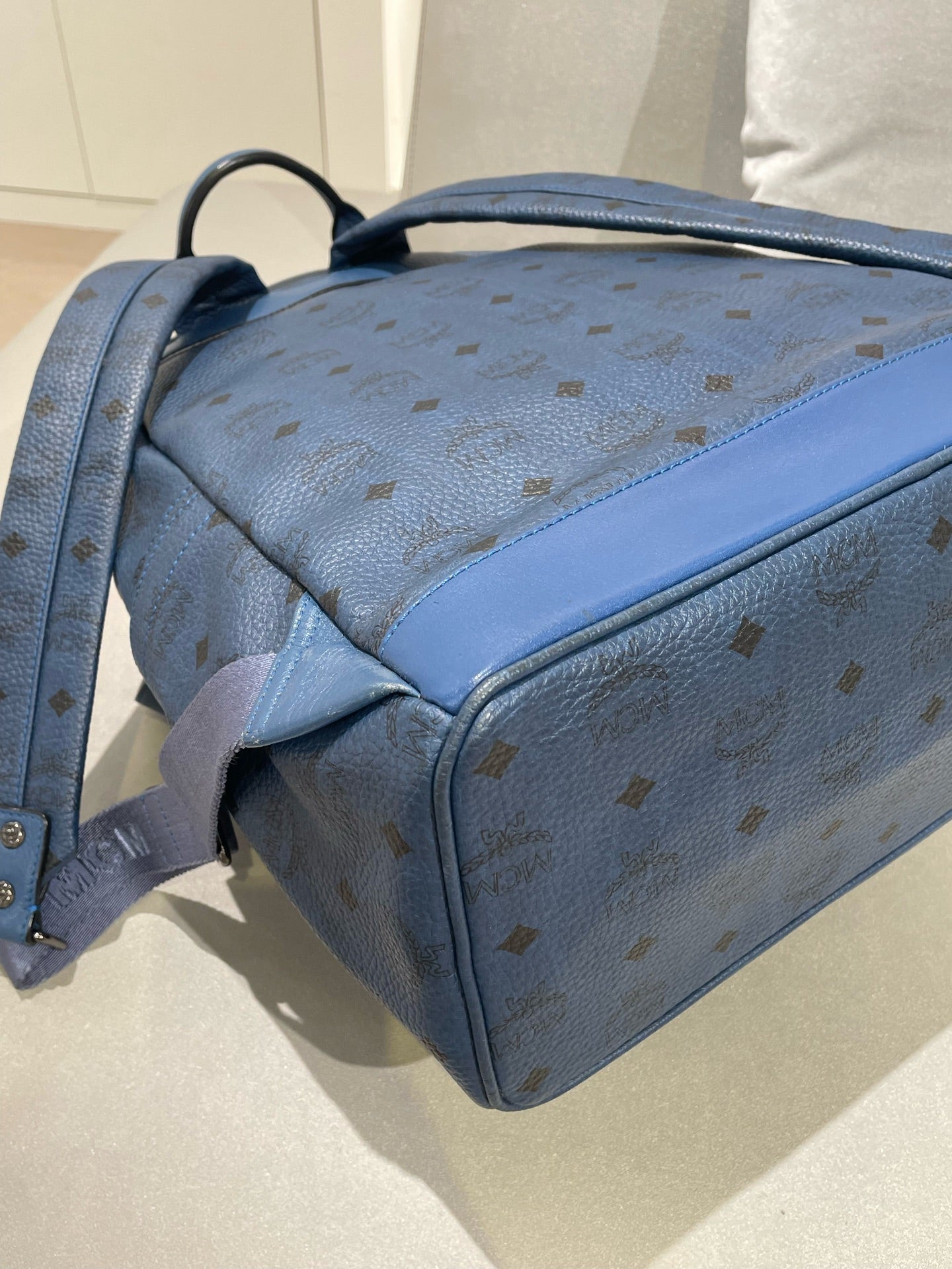 MCM Blue Backpack MMKAAVE32BK001