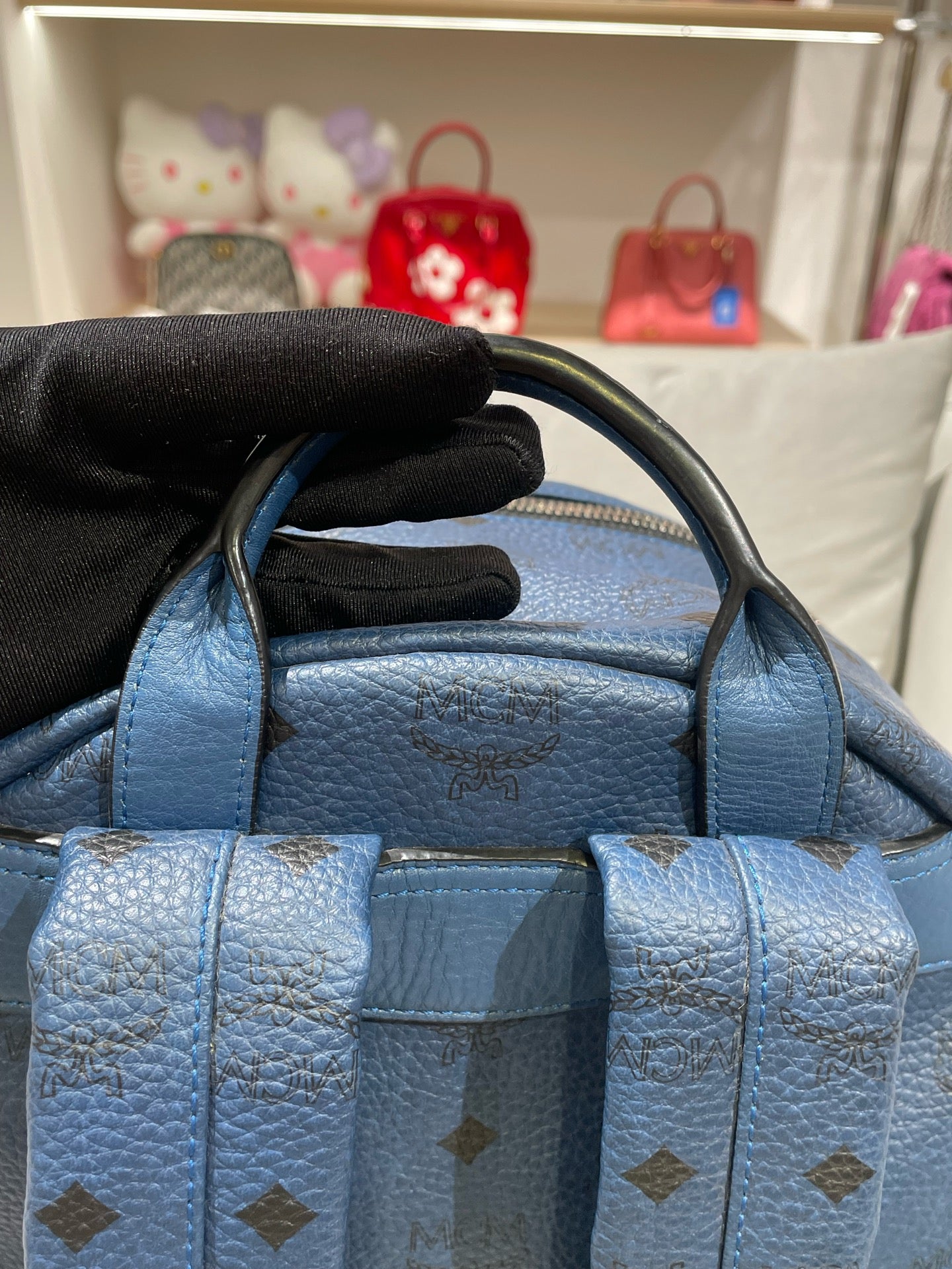 MCM Blue Backpack MMKAAVE32BK001