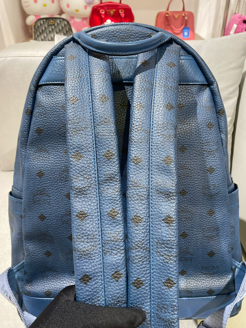 MCM Blue Backpack MMKAAVE32BK001