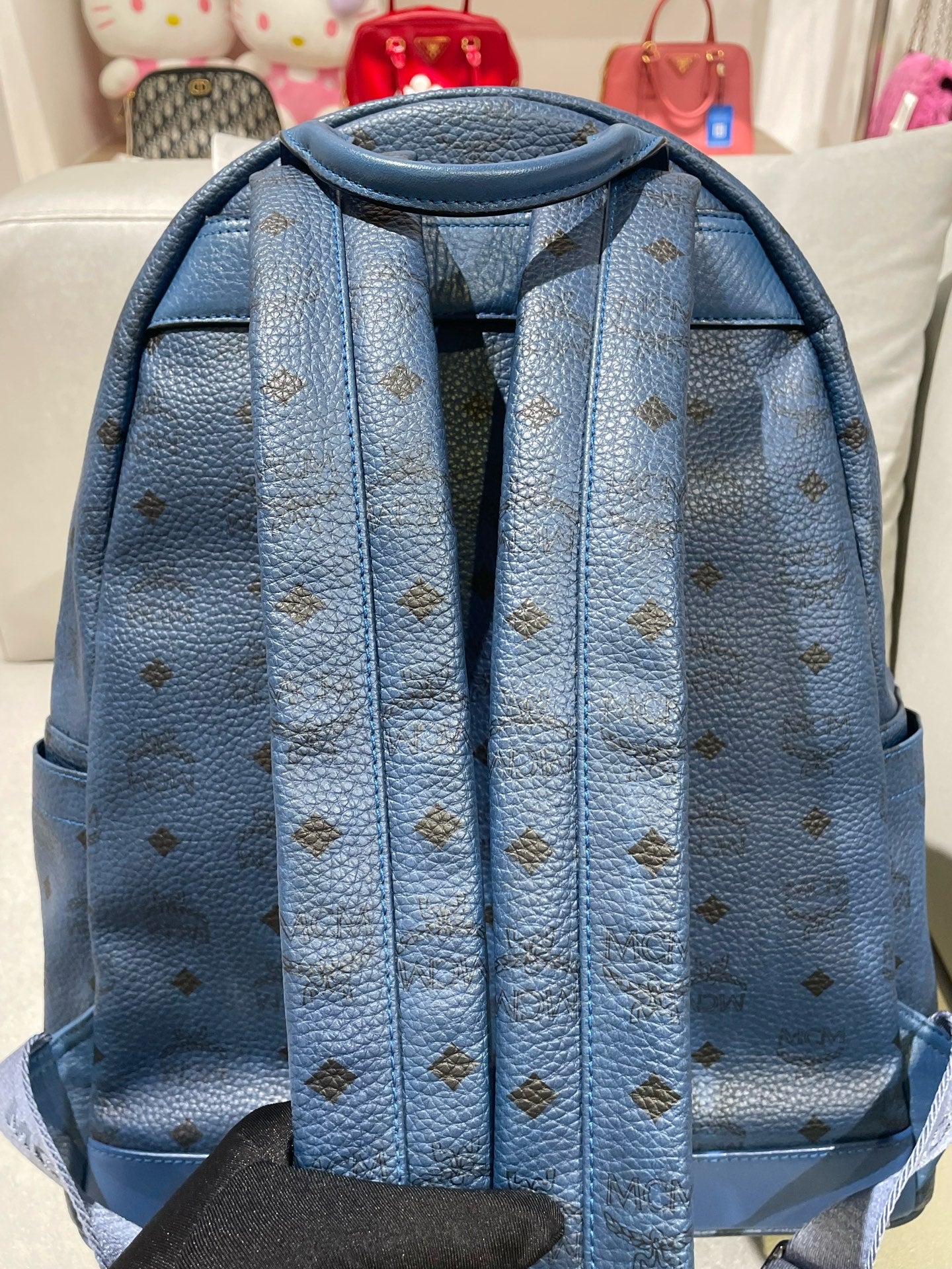 MCM Blue Backpack MMKAAVE32BK001