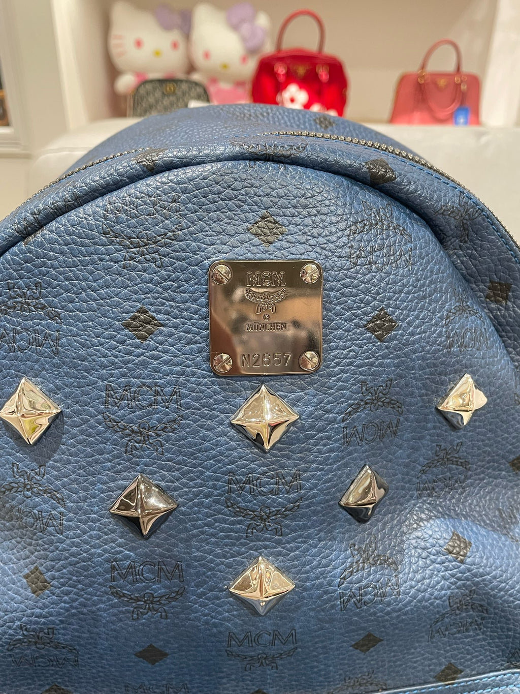 MCM Blue Backpack MMKAAVE32BK001