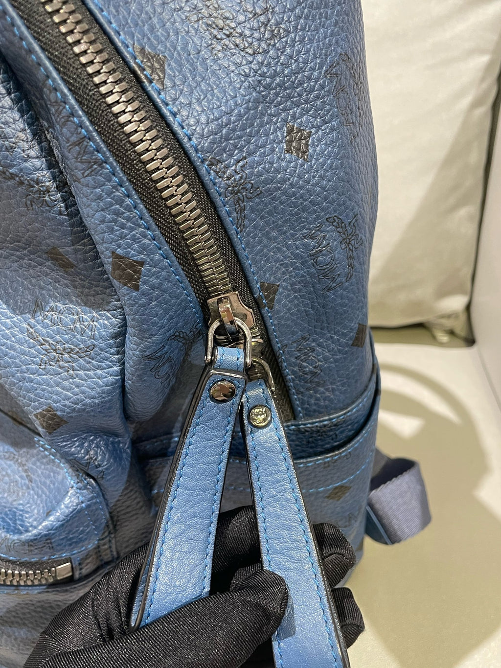 MCM Blue Backpack MMKAAVE32BK001