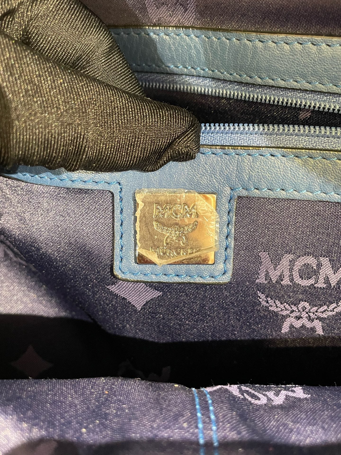 MCM Blue Backpack MMKAAVE32BK001