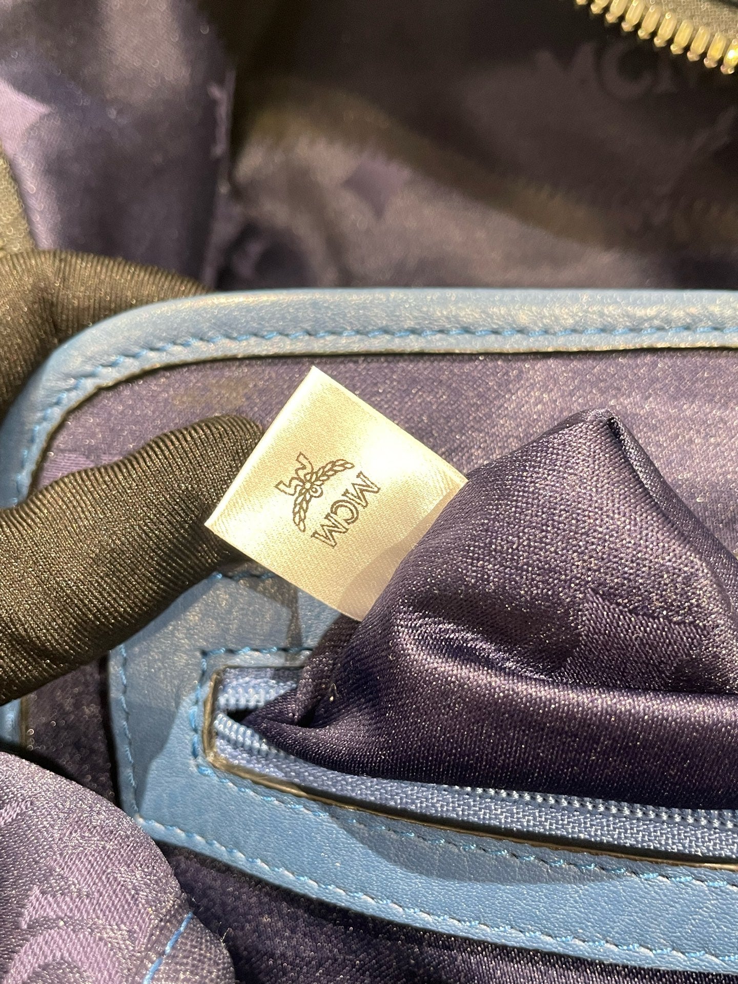 MCM Blue Backpack MMKAAVE32BK001