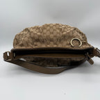 Gucci Canvas Brown Satchel