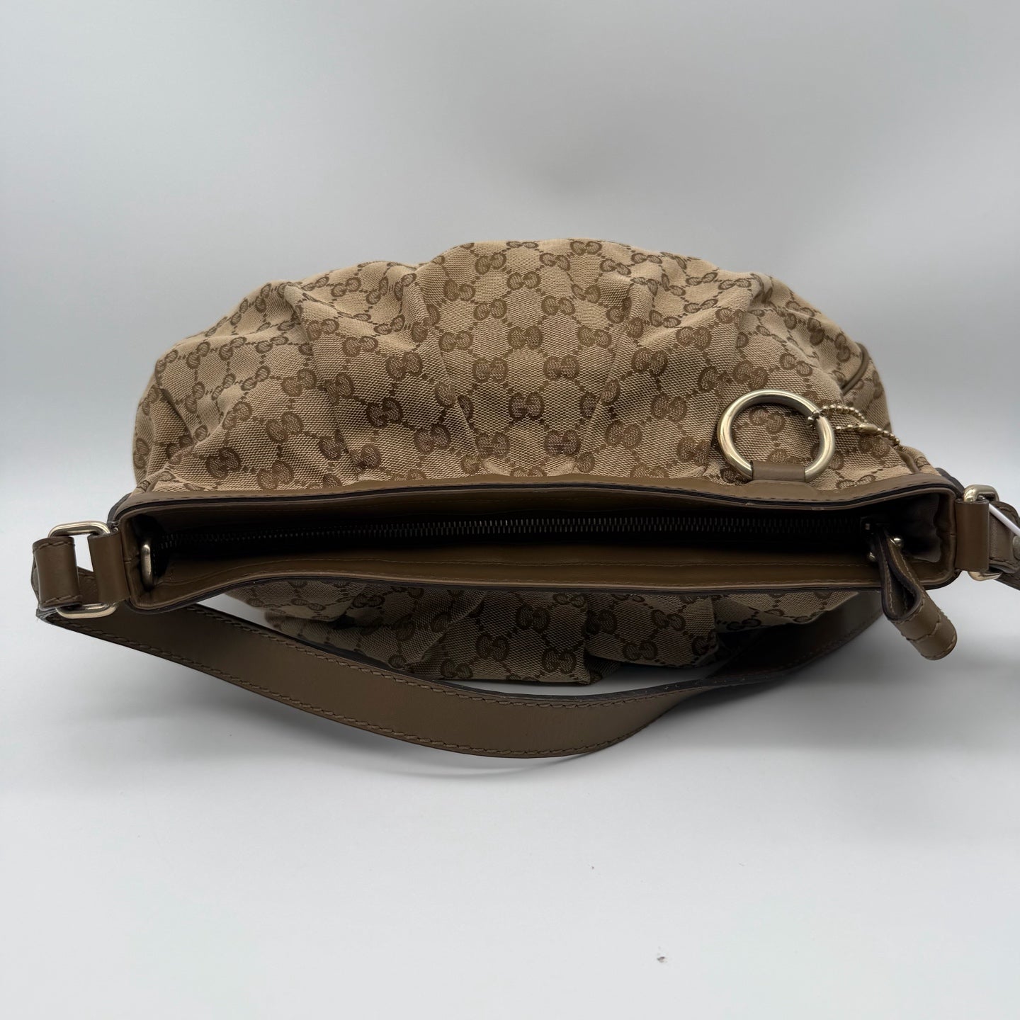 Gucci Canvas Brown Satchel