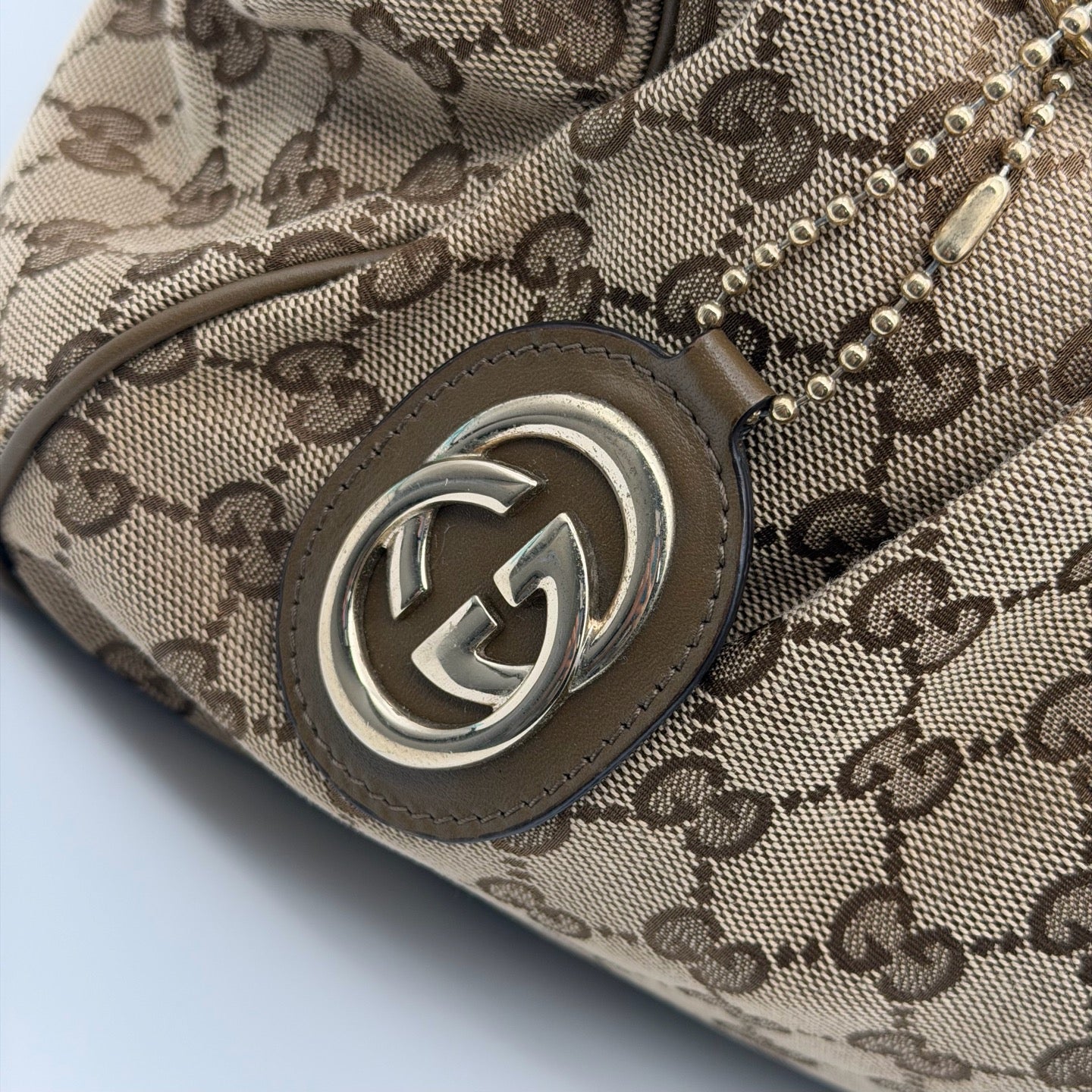 Gucci Canvas Brown Satchel