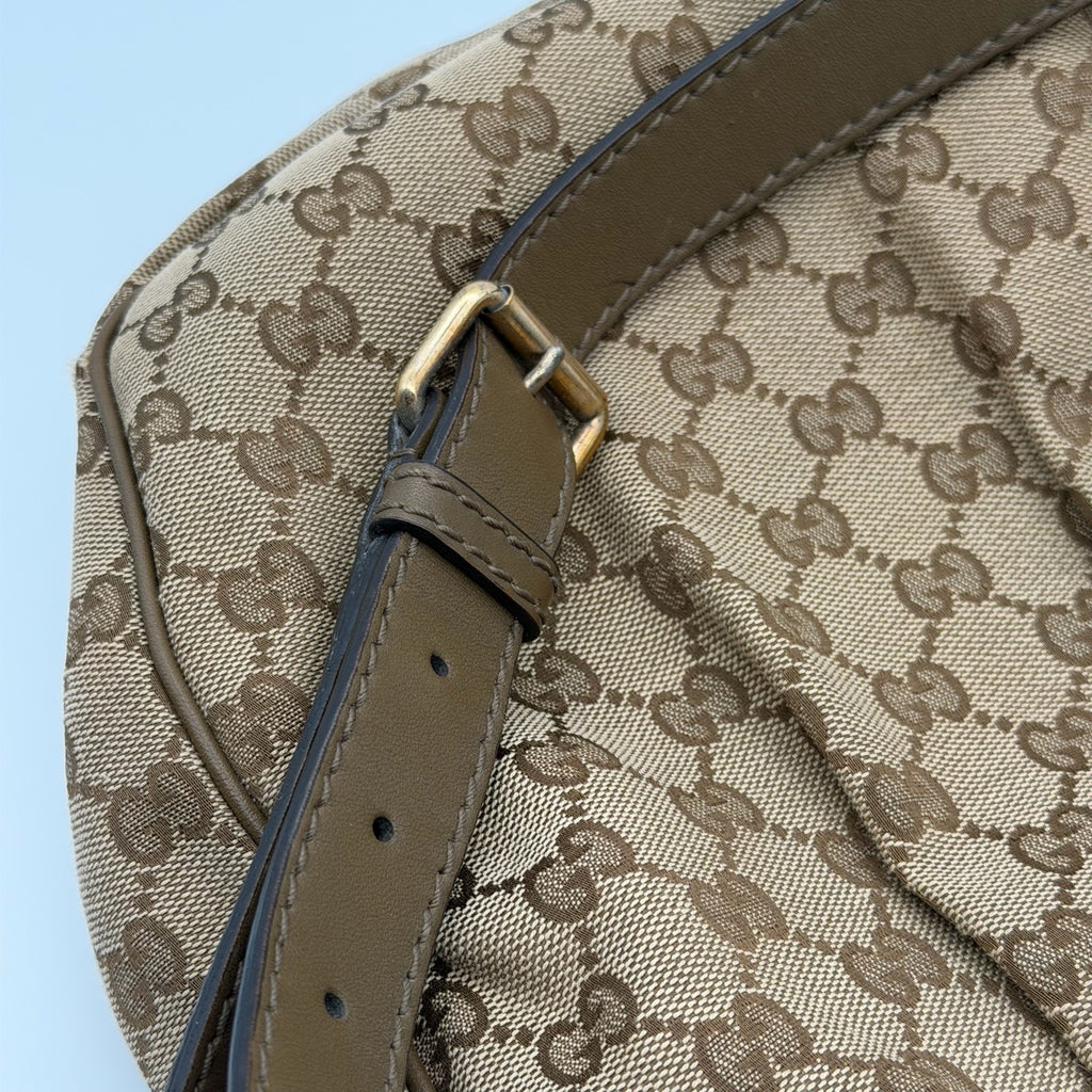 Gucci Canvas Brown Satchel