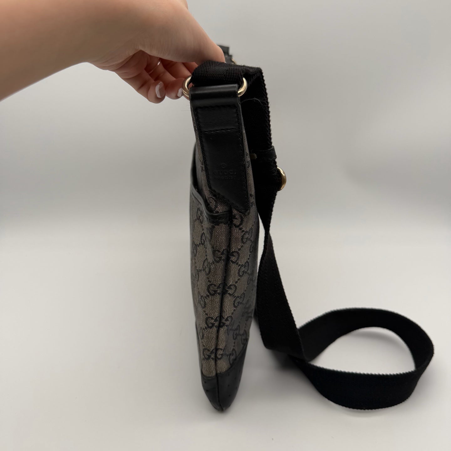 Gucci Canvas Black Shoulder Bag