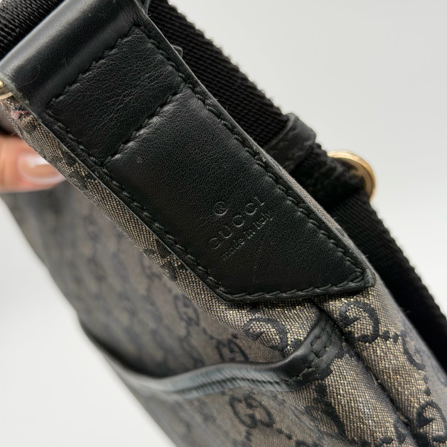 Gucci Canvas Black Shoulder Bag