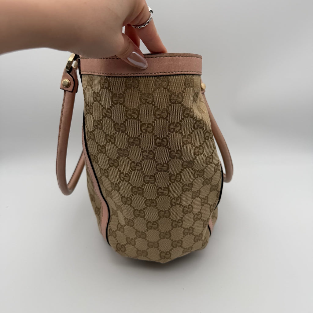 Gucci Canvas Pink Satchel