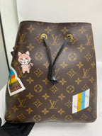 Louis Vuitton Canvas Black Bucket & Drawstring Bag