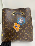 Louis Vuitton Canvas Black Bucket & Drawstring Bag