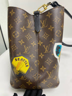 Louis Vuitton Canvas Black Bucket & Drawstring Bag